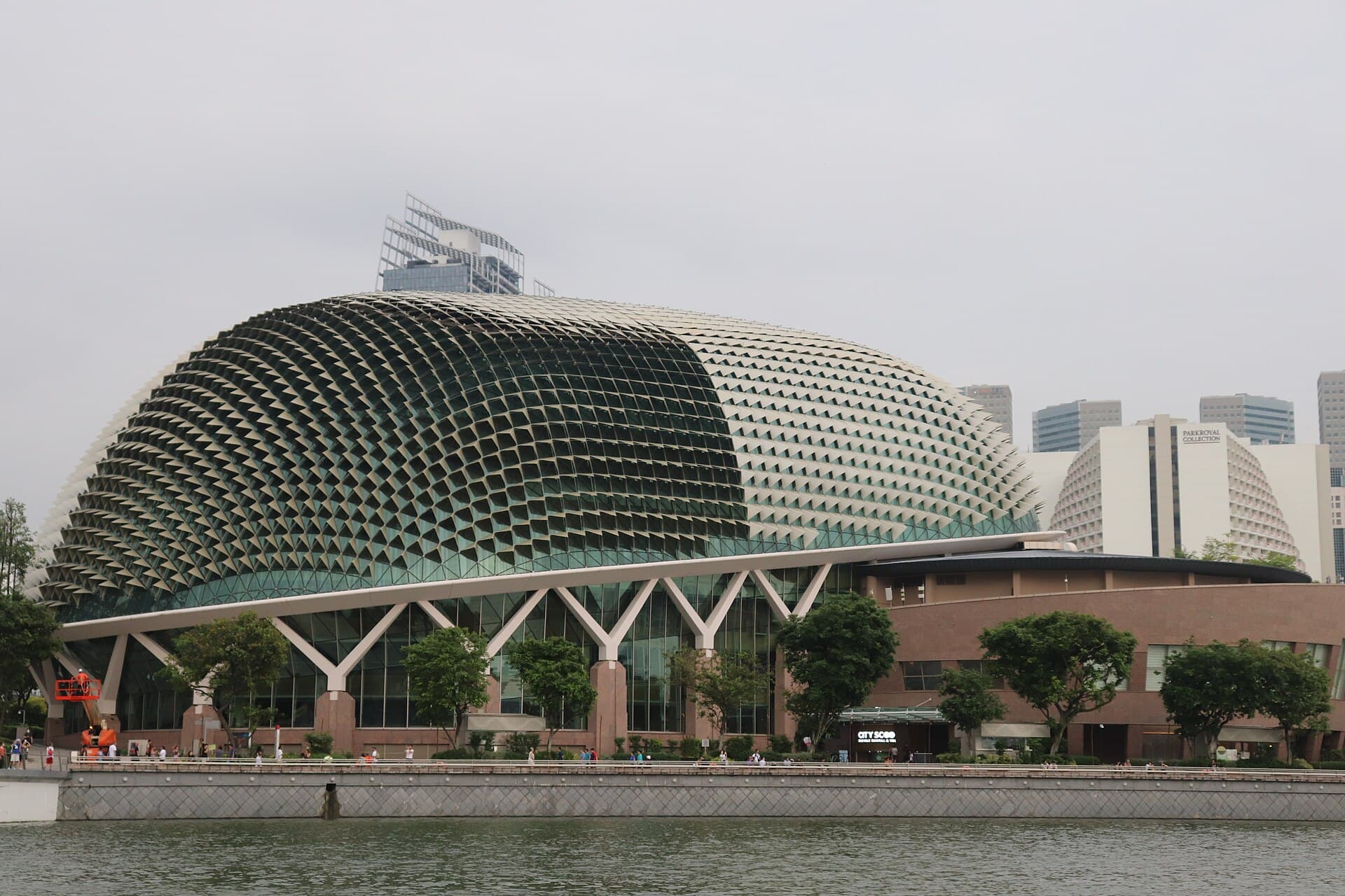 The Esplanade Theatres on the Bay beside the Singapore waterfront